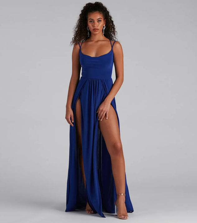 Fleur Formal Double High Slit Dress | Windsor Fleur Formal Double High Slit Dress | Windsor