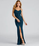 Stacy Glitter Knit Mermaid Formal Dress