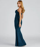 Stacy Glitter Knit Mermaid Formal Dress