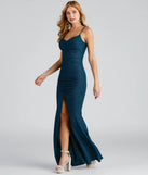 Stacy Glitter Knit Mermaid Formal Dress