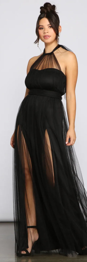 Charlie Formal Double Slit A-Line Dress