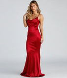 Shakira Cowl Neck Lace Mermaid Formal Dress
