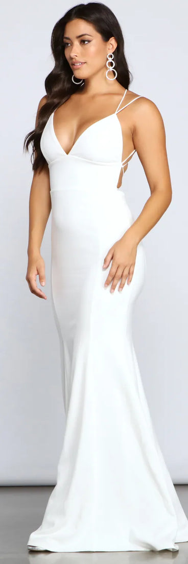 Holly Lace-Up Back Mermaid Dress