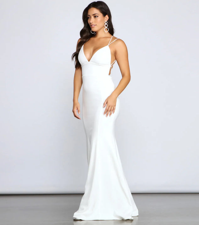Holly Lace-Up Back Mermaid Dress