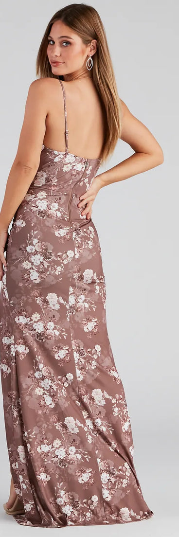 Isla Formal High Slit Floral Dress