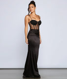 Larissa Formal Heat Stone Satin Dress
