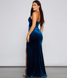 Claudia A-Line Velvet Formal Dress