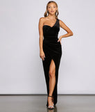 Siona Formal Heat Stone Velvet Dress