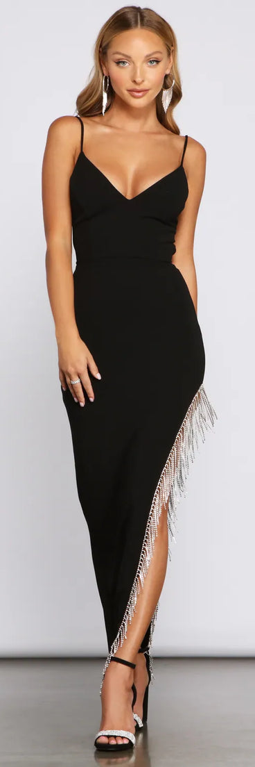Anastasia Fringe Detail Formal Dress