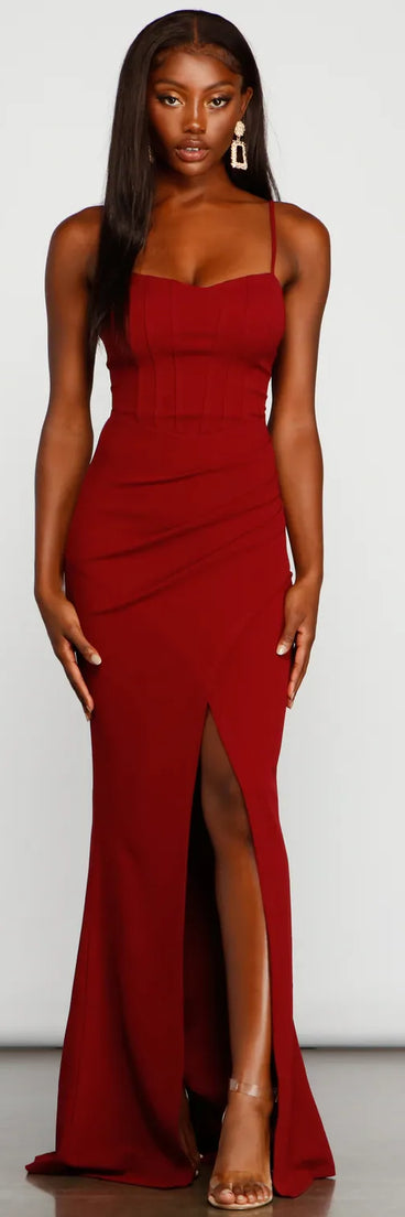 Alani Formal High Slit A-Line Dress