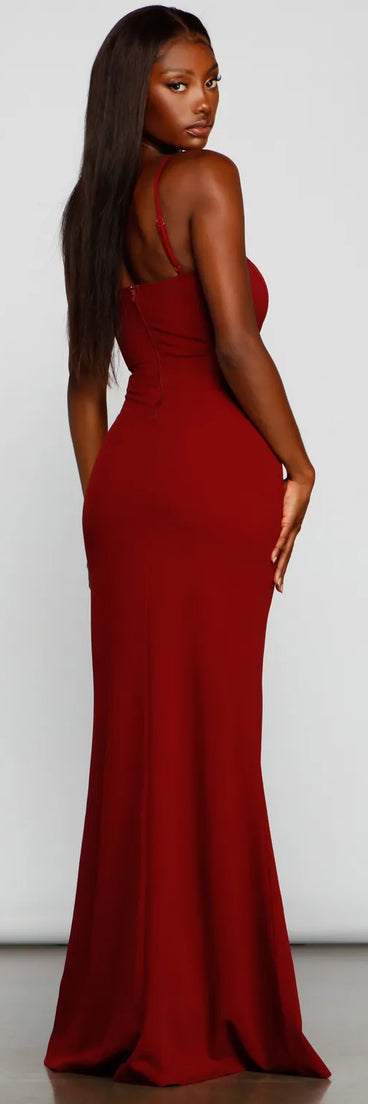 Alani Formal High Slit A-Line Dress