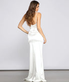 Kiara Satin High-Slit Mermaid Dress
