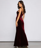 Ava Ruched Velvet Mermaid Dress
