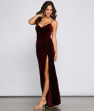 Ava Ruched Velvet Mermaid Dress