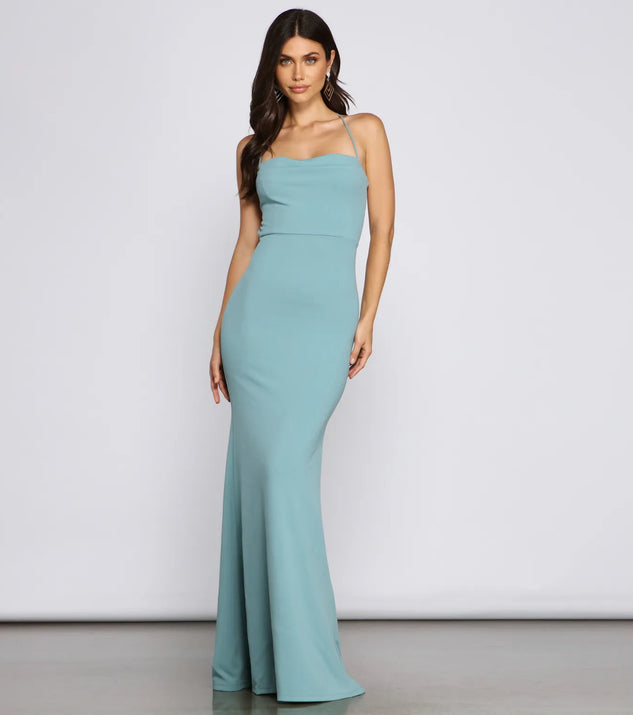 Claudette Formal Lace-Up Mermaid Dress