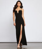 Meriah Formal High Slit A-Line Dress