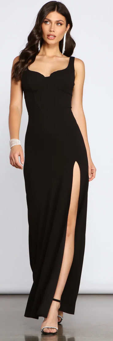 Layla Sleeveless High-Slit Formal Dress