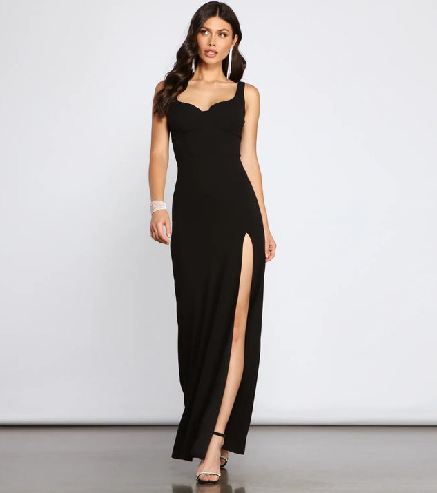 Layla Sleeveless High-Slit Formal Dress