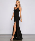 Jianna Formal A-Line Crepe Dress