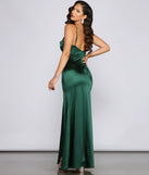Rosie High-Slit Satin Mermaid Dress