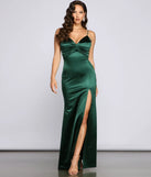 Rosie High-Slit Satin Mermaid Dress