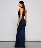 Henley Formal One Shoulder Glitter Dress