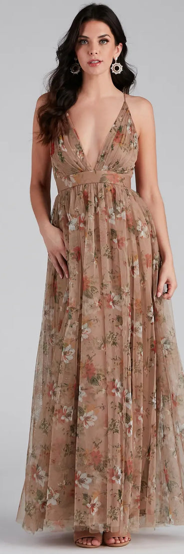 Daisy Pleated Tulle Formal Dress