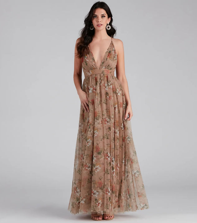 Daisy Pleated Tulle Formal Dress