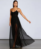 Rachel Rhinestone Mesh Formal Dress