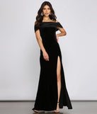 Olivia Formal Velvet Off-The-Shoulder Dress