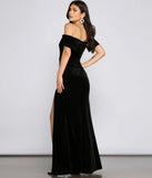 Olivia Formal Velvet Off-The-Shoulder Dress