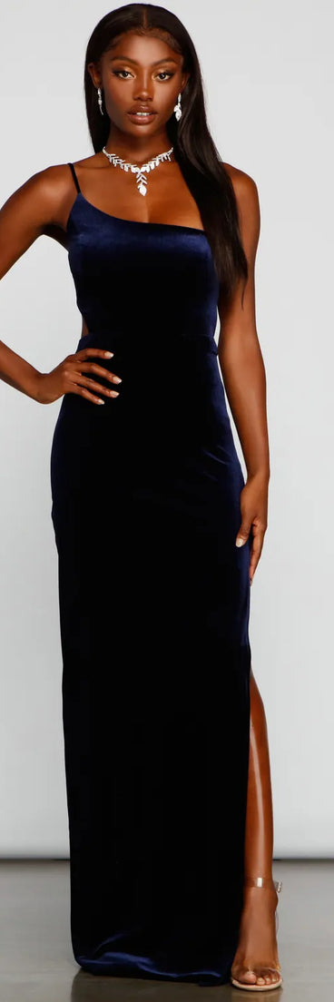 Tanya Velvet One-Shoulder Formal Dress