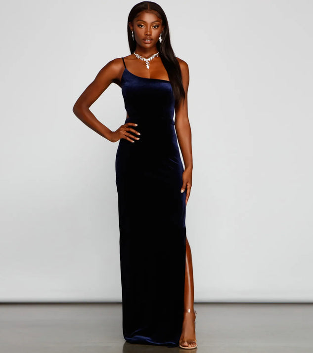 Tanya Velvet One-Shoulder Formal Dress