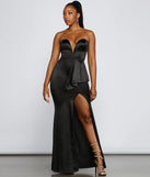 Calla Formal Satin High Slit Mermaid Dress