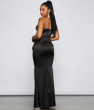 Calla Formal Satin High Slit Mermaid Dress