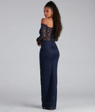 Tori Off-The-Shoulder Lace Formal Dress