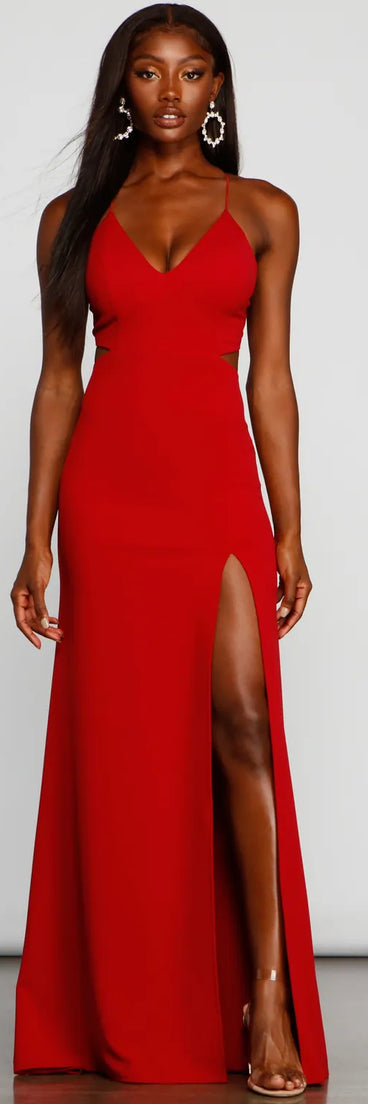 Jolie Formal High Slit A-Line Dress