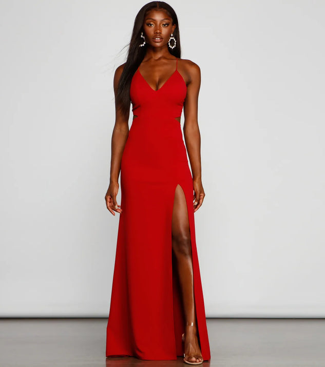 Jolie Formal High Slit A-Line Dress