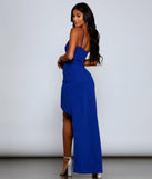 Alda One Shoulder High Low Crepe Dress