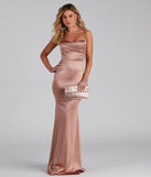 Ciara Sleeveless Satin Formal Dress