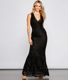 Amara Formal Scalloped Lace Mermaid Dress