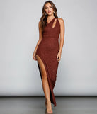 Daisy Formal One Shoulder Glitter Dress