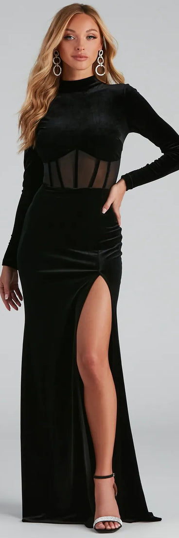 Lizzy Velvet Corset Mermaid Formal Dress