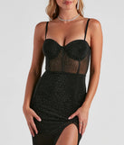 Revamp your 2025 wardrobe with this chic addition, the Taylor Corset Rhinestone Mesh Formal Dress in black, perfect for elevating your style in the new year.