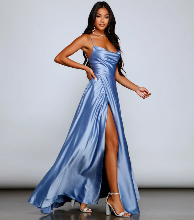 Marixa Formal Lace-Up A-Line Dress