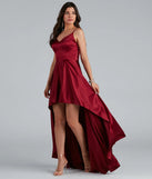 Spencer Satin High-Low Formal Dress