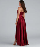 Spencer Satin High-Low Formal Dress