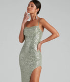 Fatima Sequin Cowl Neck Bodycon Formal Dress