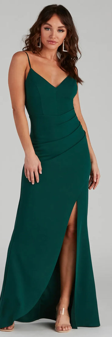Whether it's the color or silhouette of the Skyler Formal A-Line Crepe Dress, this bridesmaid dress is a gorgeous pick for a maid-of-honor or to create a bridal party look ready to celebrate!