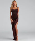 Jess Glitter Cowl Neck Maxi Formal Dress